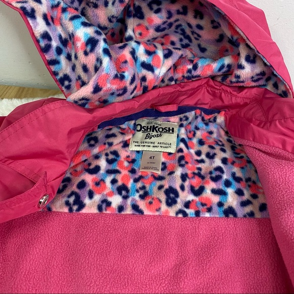 Pink OshKosh Toddler spring / fall Rain Jacket 4T - Picture 2 of 8